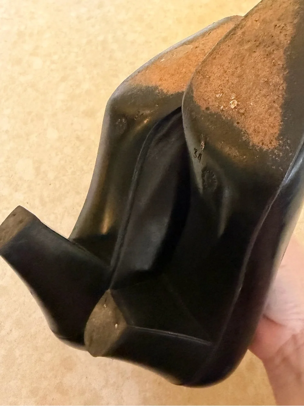 Vintage Céline black leather pumps Alligator cap toes women’s size eu 34